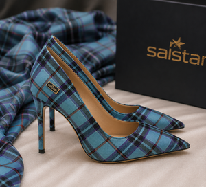 Luxury Scottish Tartan High Heel Pumps | Women's <b>Pointed</b> Toe Stiletto Shoes | Custom Logo - Product Image 5