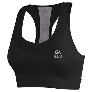 Gym Active Women's High Support Racerback Sports Bra with Breathable Mesh Strappy Back Seamless Workout Fitness Activewear - Product Image 1