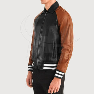 Premium Fashion <b>Leather</b> Baseball <b>Jacket</b> Soft Comfort <b>Leather</b> Baseball <b>Jacket</b> Stylish Wear <b>Leather</b> Baseball <b>Jacket</b> - Product Image 4