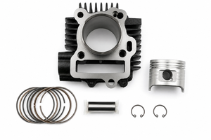 Kit de bloc-cylindre de moteur de moto TVS Centra de haute qualité, taille standard 58 mm, avec piston, jeu de segments, axe et circlip conformes aux normes OEM - Product Image 3