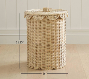 Cute Handmade Kids Rattan Basket Eco Friendly <b>Wicker</b> Storage Basket for Toys Gifts Nursery From Vietnam - Product Image 6