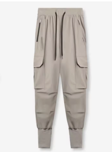 Pantalones Cargo Beige para Hombre, Cintura Elástica, Múltiples Bolsillos, Joggers Casuales, Transpirables, de Algodón, para Primavera - Product Image 3