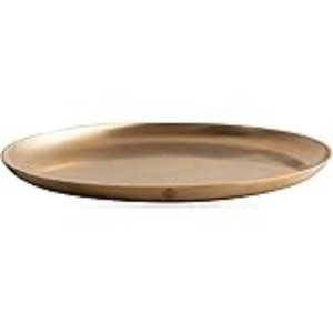 Assured quality aluminum <b>warm</b> toned metallic serving <b>trays</b> with floral enamel painted serving <b>tray</b> with heart handles - Product Image 6