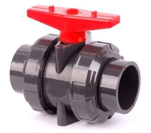 Vanne à boisseau sphérique manuelle CPVC DN15 avec siège en PTFE, filetage NPT 30 degrés, port 1/2 pouce pour l'eau, personnalisable OEM, directement de l'usine C-Way - Product Image 2