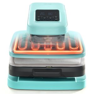 Pressa a Caldo Automatica 15x15 Pollici con Display Digitale, Macchina Rapida per Stampa Magliette con Rilascio Pressione Regolabile e Sblocco Automatico - Product Image 1