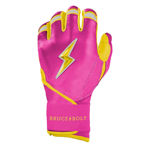 Gants de frappeur de baseball en cuir de chèvre 100 % qualité supérieure, personnalisés, à manchette longue, avec poignées ergonomiques, couleur rose, fournisseur - Product Image 5