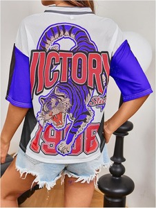 Maillot de football en mesh pour femmes du Brésil, col en V, manches courtes, respirant, coupe ample, impression des numéros d'équipe, vêtements de sport toutes saisons - Product Image 5