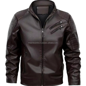 แจ็กเก็ตหนังแฟชั่นสำหรับผู้ชายแจ็กเก็ตหนังแฟชั่นแบบปรับแต่งได้สไตล์ใหม่ - Product Image 1