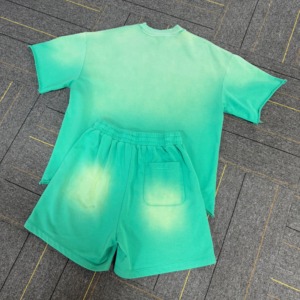 High Demand Wholesale 2-Piece Set of Men's Summer Casual Summer Set Shirt and Shorts with Pockets 100% Cotton Full Customization - Product Image 2
