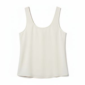 Regular Length <b>Silk</b>/Cotton Satin Plain Dyed Eco-Friendly Breathable Front Logo Customizable Women's Tank <b>Tops</b> - Product Image 6