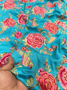 Premium Multi Embroidery Fabric Women Fashion Fabric Designer Embroidery Fabric Party Wear Fabric Luxury Fabric - Product Image 1