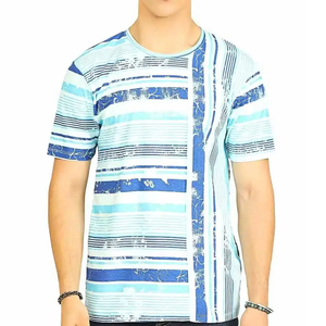 Camiseta de sublimación de punto 100% poliéster de alta calidad, la más vendida, cómoda, transpirable, de manga corta, para la moda de verano. - Product Image 1