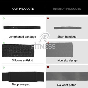 RC Fitness Cotton Wrist Wraps Adjustable <b>Velcro</b> <b>Straps</b> for Weightlifting Gym Training - Product Image 6