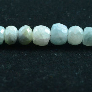 Cuentas de piedras preciosas con forma de Rondelle facetadas de silverita blanca Natural Súper elegante de alta calidad, uso de hebra para hacer artículos de regalo, joyería - Product Image 2