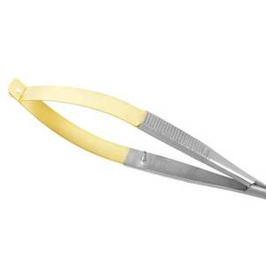 Ciseaux à ressort à lame tranchante, en acier inoxydable courbé, avec manche en céramique, demi-or 24 carats et demi-argent, les plus vendus - Product Image 5