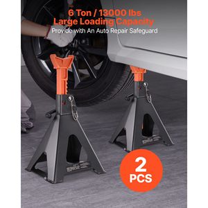 Cavalletti Auto in Acciaio Rinforzato da 6 Tonnellate, Capacità 13.000 Libbre, Altezza Regolabile 14.6-22.8 Pollici, Doppio Blocco di Sicurezza - Product Image 2