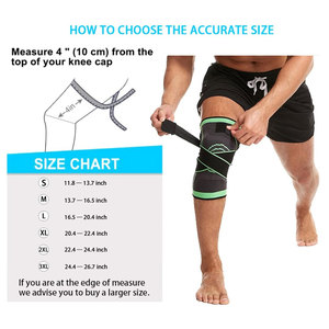 Genouillères de compression sur mesure en néoprène 7 mm pour l'entraînement, le soutien du genou et la musculation en salle de sport - Product Image 6
