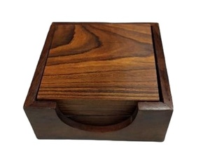 Wholesale Item Wooden Tea <b>Coaster</b> <b>Drinks</b> Pads Table Decoration Best Selling Attractive Item Office Table Mats Gift Set Handmade - Product Image 5