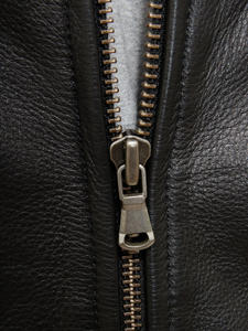 Chaqueta de Cuero Personalizada para Hombre, Estilo Hip Hop, Cuello Alto, Impermeable, Ecológica, Bordada, a la Moda, con Color Personalizado, de Cuero Vacuno - Product Image 5