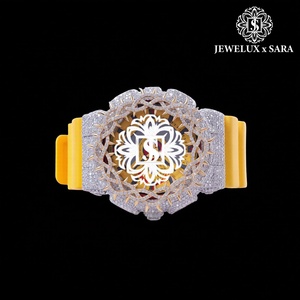 นาฬิกาหน้าปัดเพชรสีฟ้านาฬิกาข้อมือสำหรับผู้ชายแบบทางการและสวมใส่สบายๆดูหรูหรา - Product Image 1