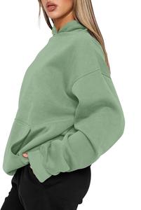 Prix de gros, service OEM, sweat-shirt à capuche ample décontracté pour femmes, couleur unie, confortable, fabriqué en usine au Bangladesh, meilleur prix - Product Image 3