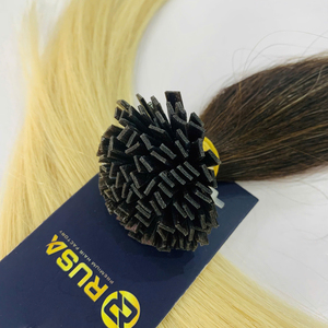 ผมต่อแบบ I-Tip ยี่ห้อ Rusa แบบปลายแบน คุณภาพสูงพิเศษ ผมเวอร์จินเวียดนาม แบบ Double Drawn  ถักด้วยเครื่องจักร  ความยาว 10-34 นิ้ว ขายส่ง - Product Image 1