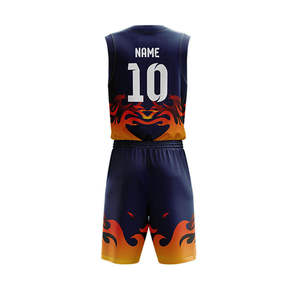 Uniforme de basket-ball de qualité supérieure, logo d'équipe personnalisé, respirant, séchage rapide, léger, sans manches, col en V, 100% polyester, vêtements de sport - Product Image 4
