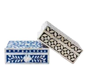 Boîte à bijoux en os incrusté, artisanale, décorative, coffret de rangement, best-seller, cadeau de luxe, artisanat moderne, prix de gros - Product Image 6