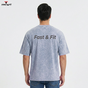 Venta Directa de Fábrica, Camiseta de Alta Calidad con Lavado Ácido Personalizada para Hombre, Ropa Deportiva y Casual, Camiseta Cómoda para Hombre - Product Image 4