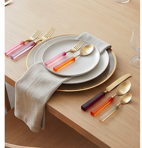 Ensemble de couverts en résine dorée de qualité supérieure pour usage en restaurant, cuisine et mariage - Product Image 3