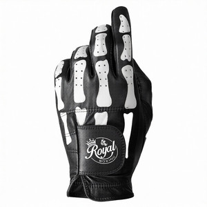 Gants de golf unisexes personnalisables Grace, blancs avec logo personnalisé, en cuir PU souple, style homme, ensemble de gants avec emballage unisexe - Product Image 1