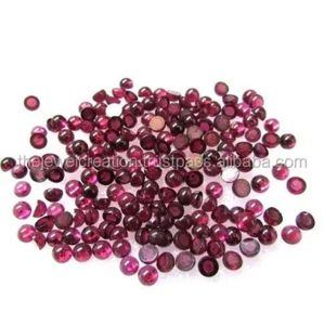 Pierres précieuses cabochons lisses et ronds en rhodolite grenat rose naturel de 5 mm, certifiées IGI, pierres semi-précieuses en vrac pour la création de bijoux - Product Image 2