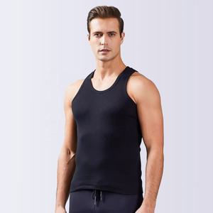 Alta calidad 100% poliéster ligero verano cuello redondo básico suave camisetas sin mangas de entrenamiento camisetas de gimnasio para hombres - Product Image 1