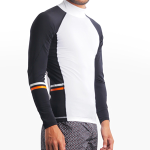 ออกแบบเสื้อแรชการ์ดแขนยาวแบบกำหนดเองสำหรับผู้ชาย พร้อมคุณสมบัติป้องกันรังสียูวี UPF50 และแห้งเร็ว - Product Image 2