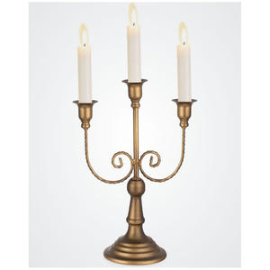 Centre de table de mariage design en aluminium et cristal, support de bougies candélabres - Product Image 5