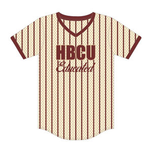 Camiseta de béisbol tipo jersey OEM 2026 HBCU Educated Neutral DST con bordado de chenilla de la hermandad griega Delta Divine Nine - Product Image 2