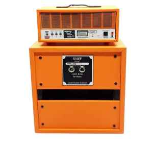 Mini amplificateur décoratif, haut-parleur 6,2 pouces, orange, 2 enceintes en bois faites à la main - Product Image 4