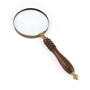 Lupa de latón macizo estilo vintage con mango de nácar, lector de mano para lectura, pasatiempos y accesorio de escritorio - Product Image 6