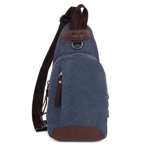 Sac à dos bandoulière en nylon, sac de jogging multi-poches, sac à bandoulière - Product Image 1