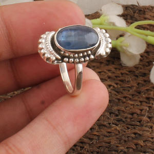 Anillo de Plata de Ley con Turquesa Natural para Mujer, Joyería Clásica de Moda para Bodas, Venta al por Mayor - Product Image 5