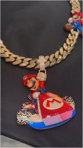 Colgantes de Joyería Hip Hop Personalizados, Diseño 3D de Dibujos Animados, Hechos a Mano, con Diamantes Redondos de Moissanita, Letra con Incrustaciones de Diamantes - Product Image 3