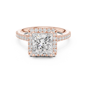 Anillos de Boda de Lujo de Diseñador, Oro de 14K, VS1, Color E, 2 CT, Corte Princesa, Diamante Cultivado en Laboratorio IGI, Anillos de Compromiso - Product Image 5