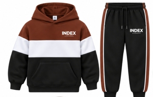 Conjunto Deportivo para Hombre Index Apparel, Sudadera con Capucha y Bloques de Color, Pantalones Deportivos, 2 Piezas - Product Image 1