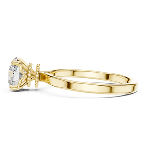Bague de fiançailles en diamant de laboratoire de créateur, 1 carat, taille brillant, or, bijoux de mode raffinés, élégance premium, pièce maîtresse - Product Image 2