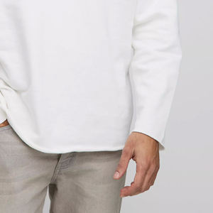 T-shirt en coton blanc à manches courtes pour homme, coupe classique, col rond, tricoté, couleur unie, logo sur le devant, style streetwear, séchage rapide - Product Image 4