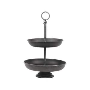 Support à gâteau à deux niveaux en fer galvanisé durable avec poignée pour mariages et fêtes, plateau de présentation pour la maison et la salle à manger - Product Image 5