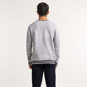 Sudaderas de cuello redondo con logotipo personalizado de algodón 100% para hombres con ropa de calle Boxy Drop Shoulder-Diseño de impresión de lana de alta calidad - Product Image 5