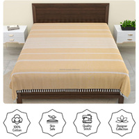 Sábanas de alta calidad, nueva colección, ropa de cama hecha a mano, sábanas a rayas de tamaño King del fabricante indio