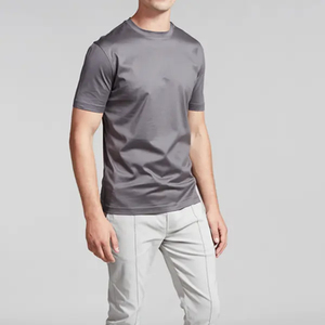 T-shirt pour homme à manches courtes, coupe classique, respirant, tissé, 100% coton biologique, 320g, col rond, style décontracté - Product Image 2