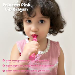 Crayon à lèvres rose princesse pour enfants, baume nourrissant et hydratant pour les lèvres, fabriqué en Corée, parfum fraise bio - Product Image 6